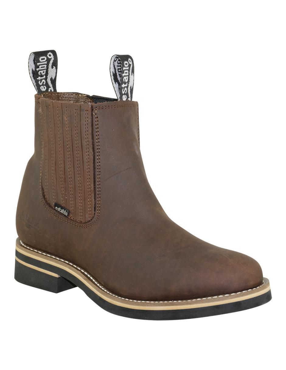 Botín de piel para hombre