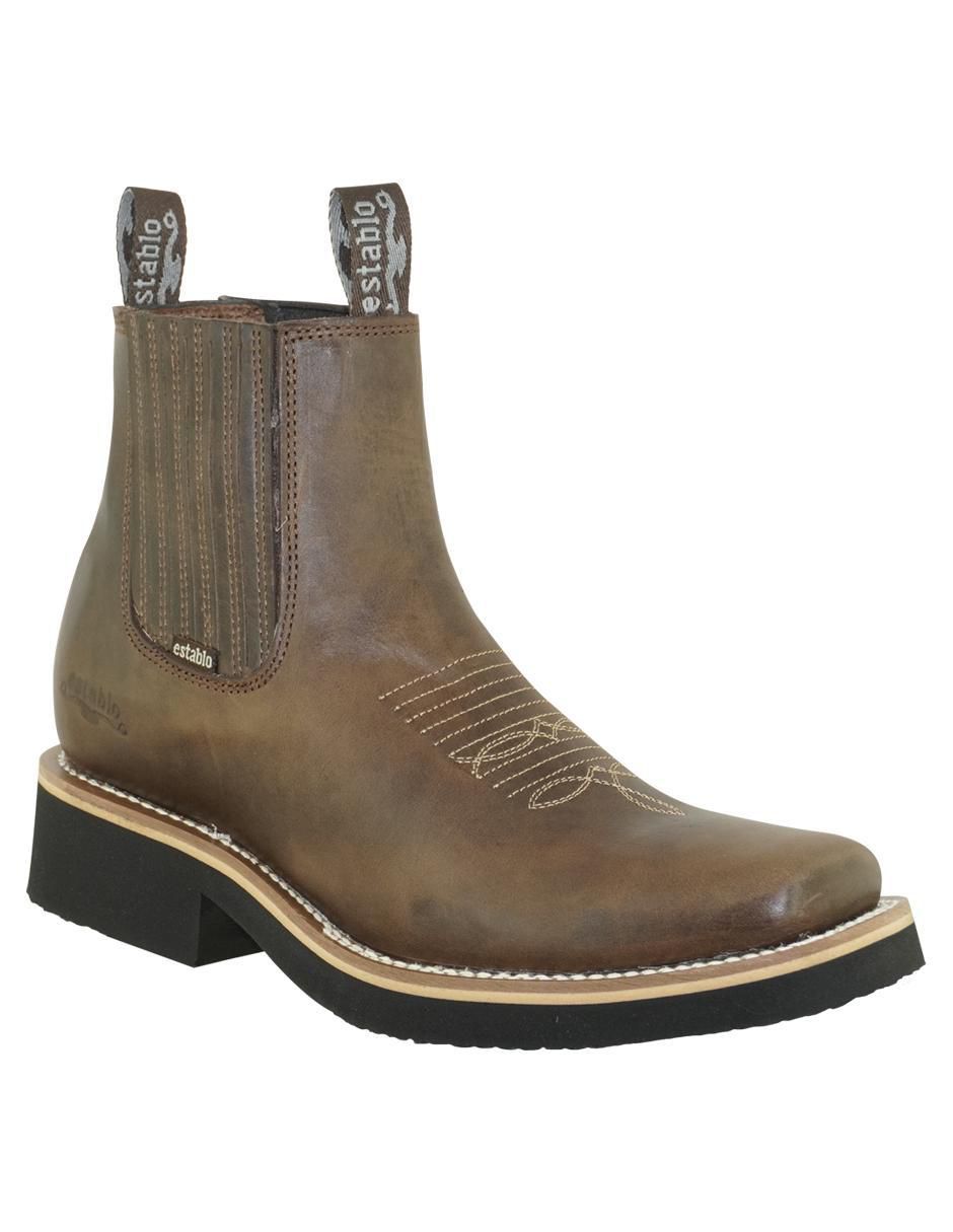 Botín de piel para hombre