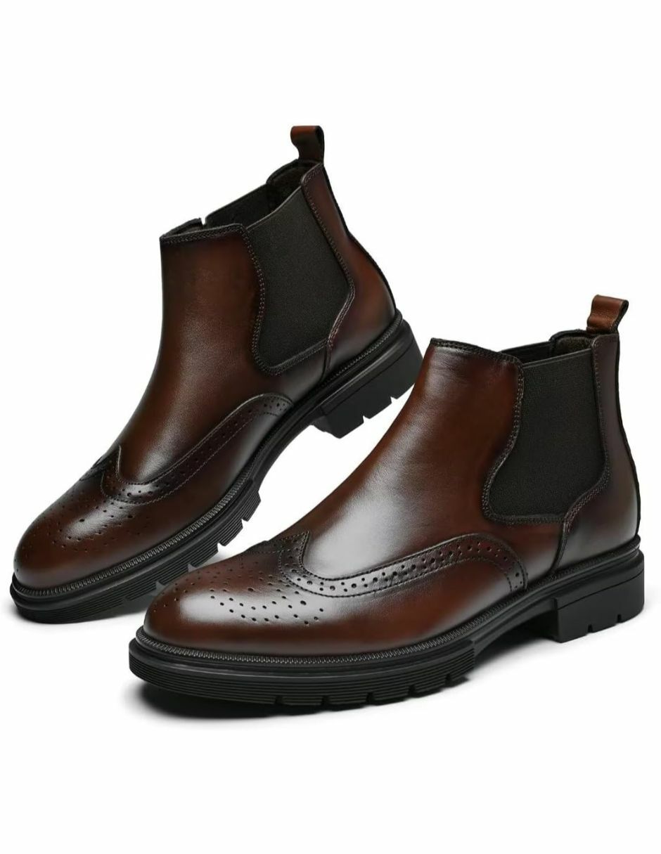 Bota/botín bmny sin familia "de" piel "para hombre"