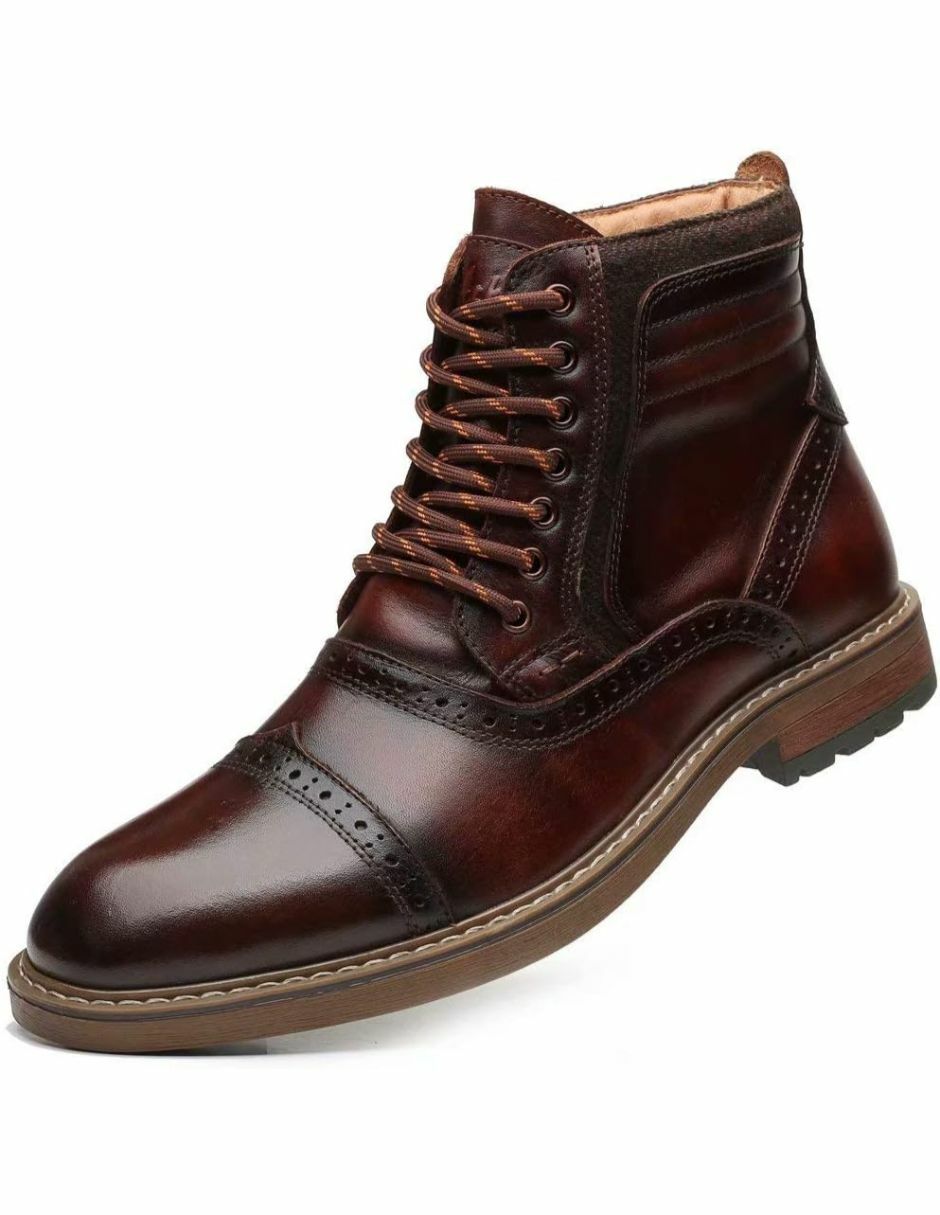 Bota de piel para hombre