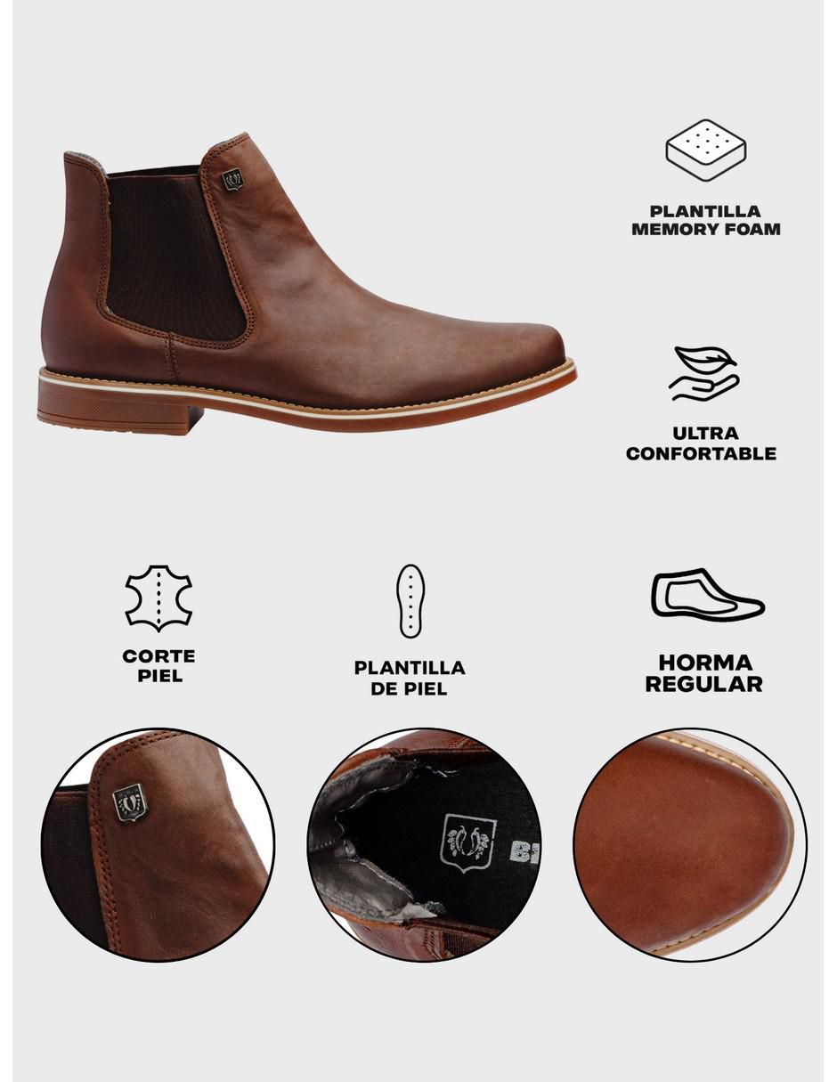 Botín de piel para hombre 12