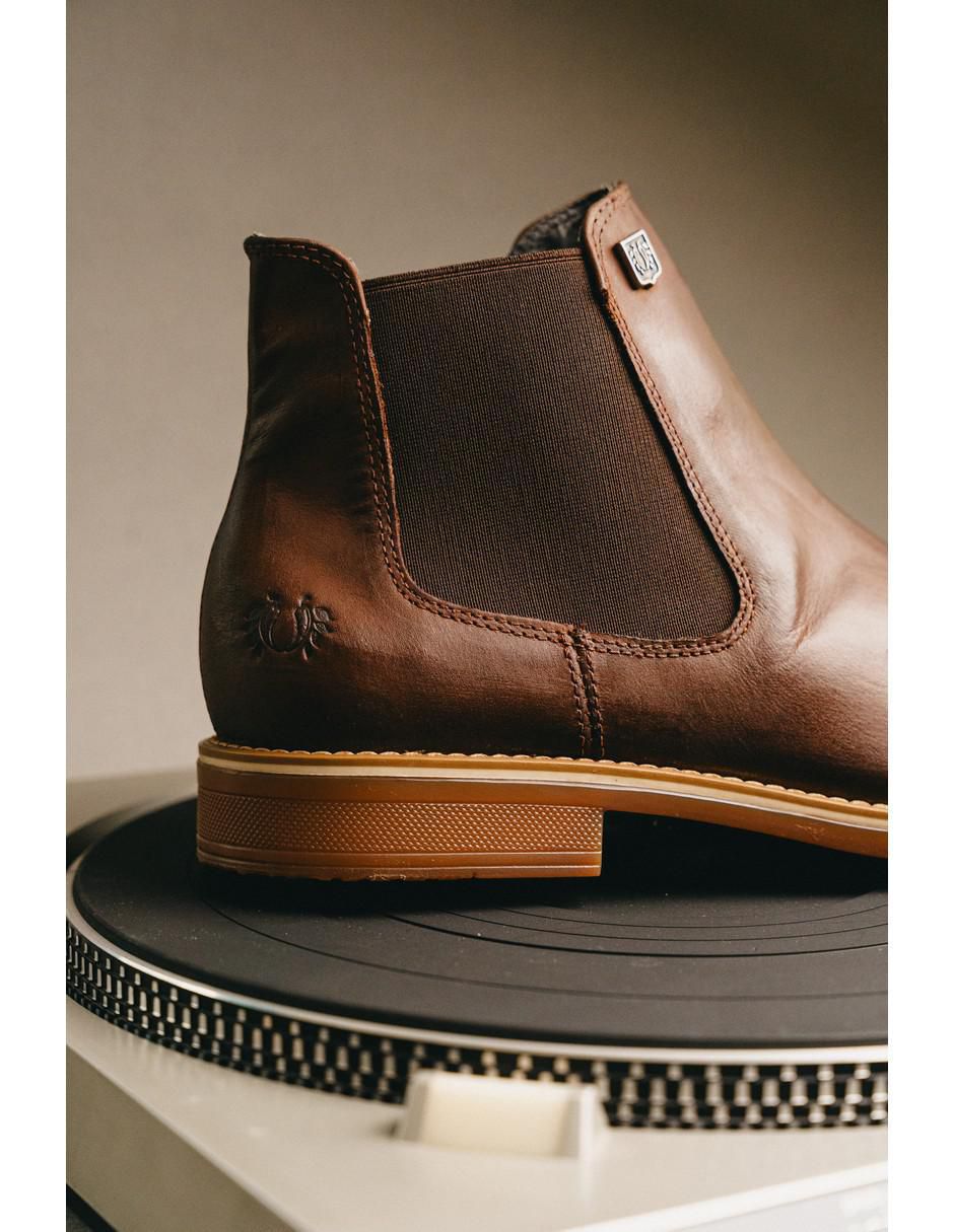Botín de piel para hombre 14