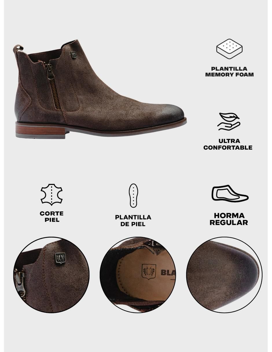 Botín de piel para hombre 10