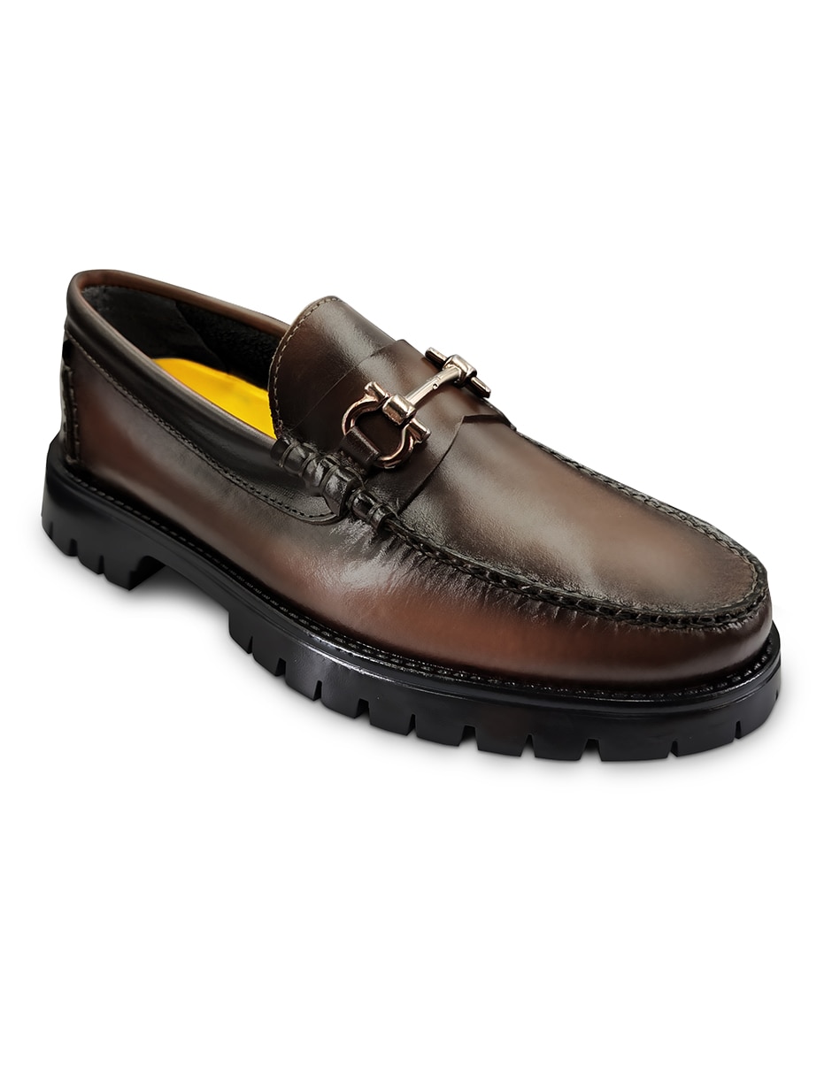 Zapato mocasín Chunker Ferro Choco para hombre