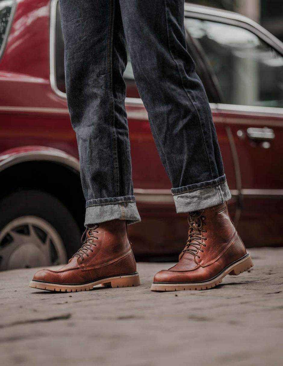 Bota Wagon de piel para hombre 7