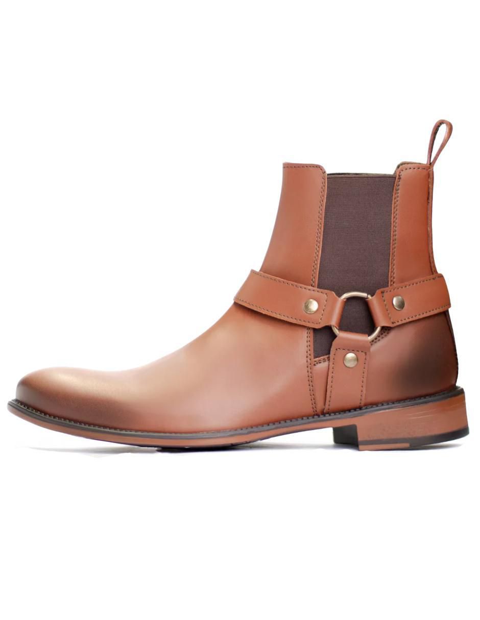 Botín Chelsea Arnes de piel para hombre 4