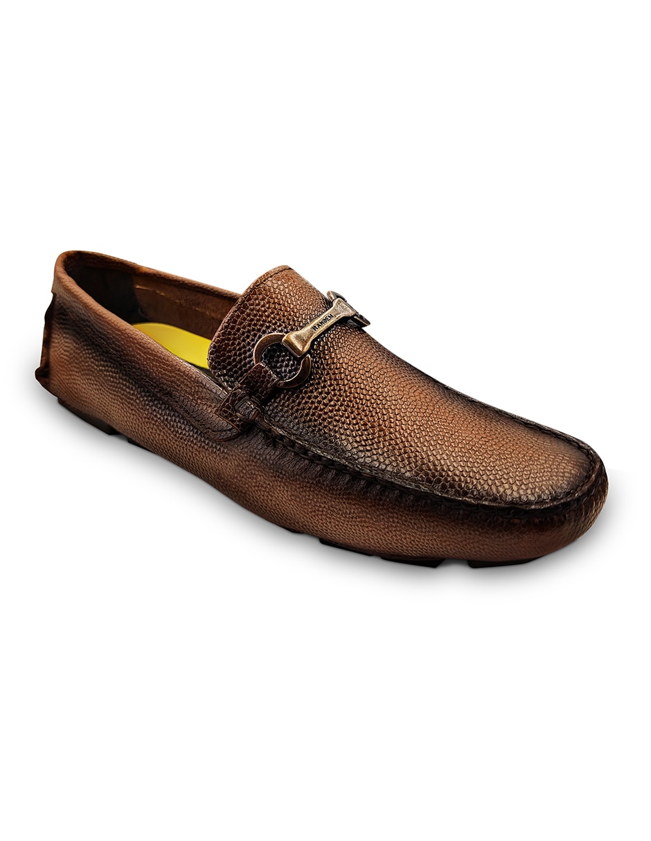 Zapato mocasín Portland Mantarraya Caoba para hombre