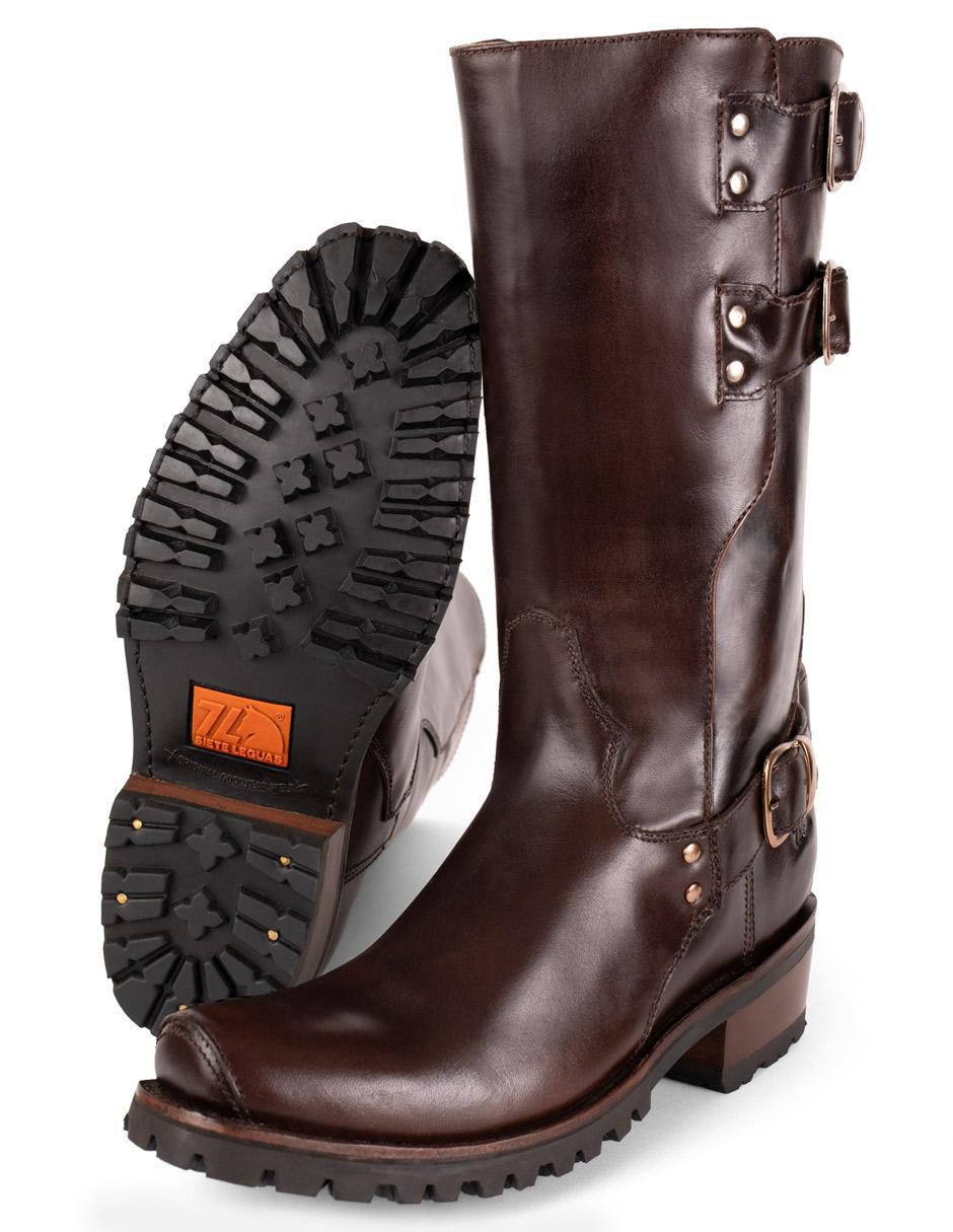 Bota Biker de piel para hombre 4