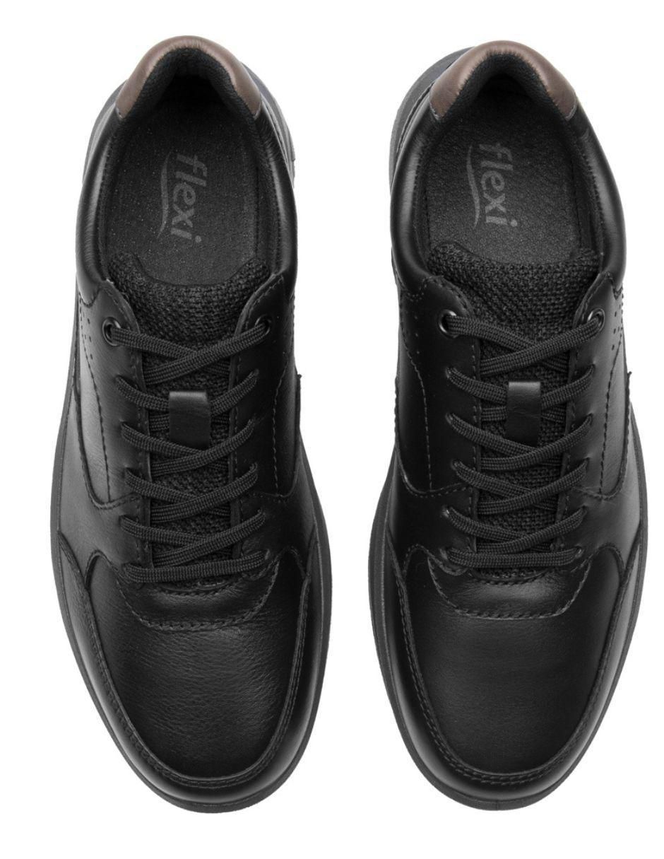 "tenis" "de piel"(si aplica) flexi sin familia o colección  "para hombre"