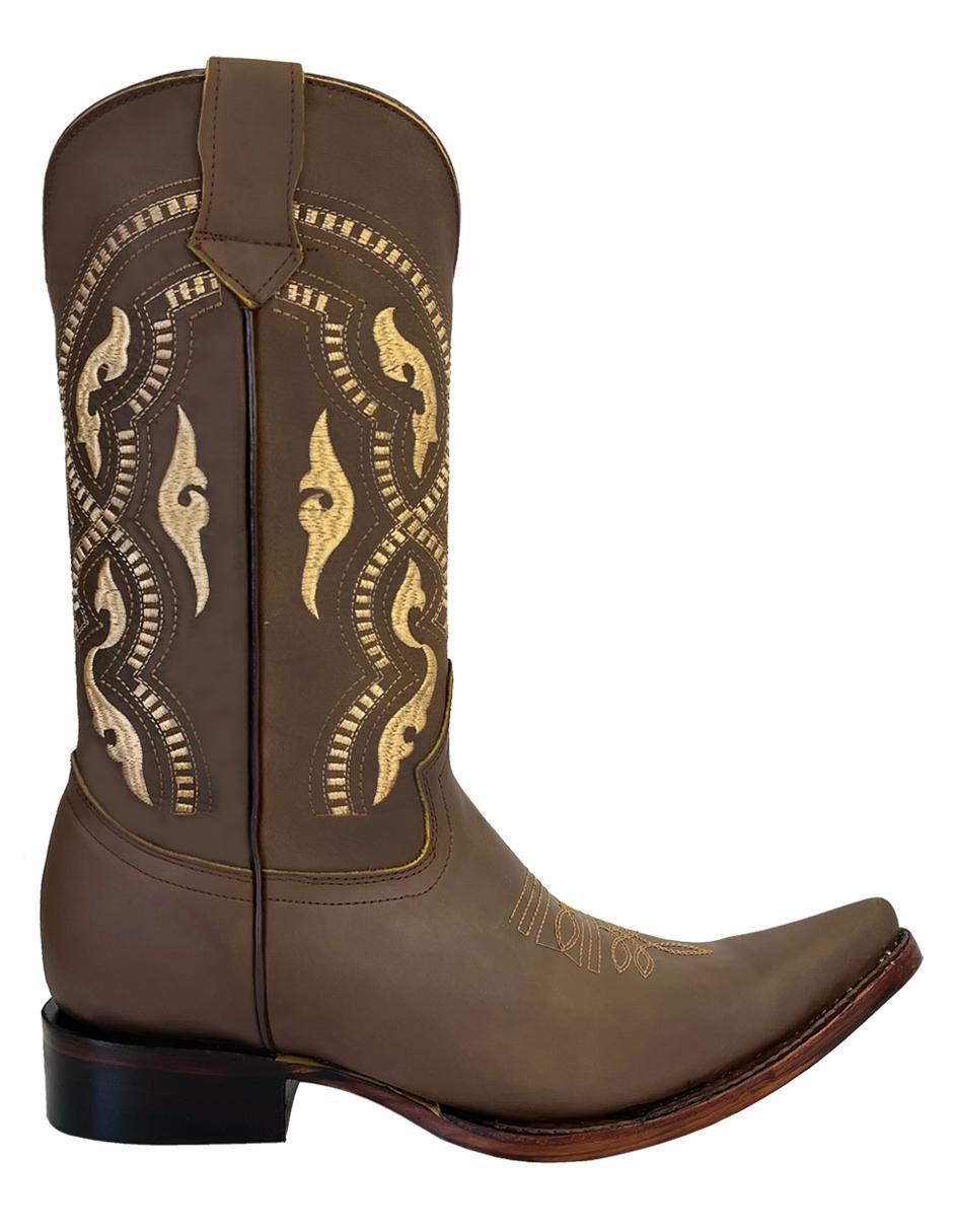 Bota vaquero de piel para hombre