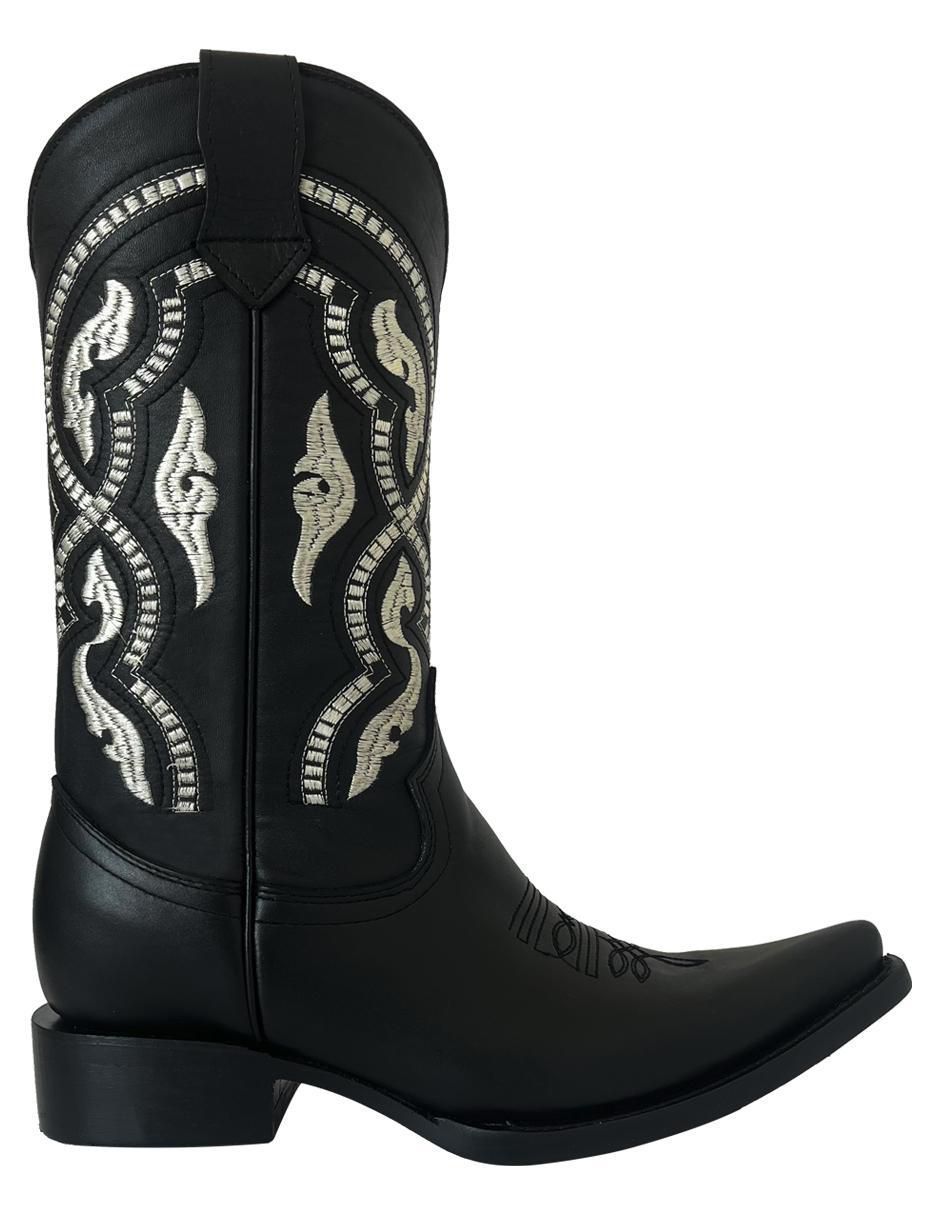 Bota vaquero de piel para hombre