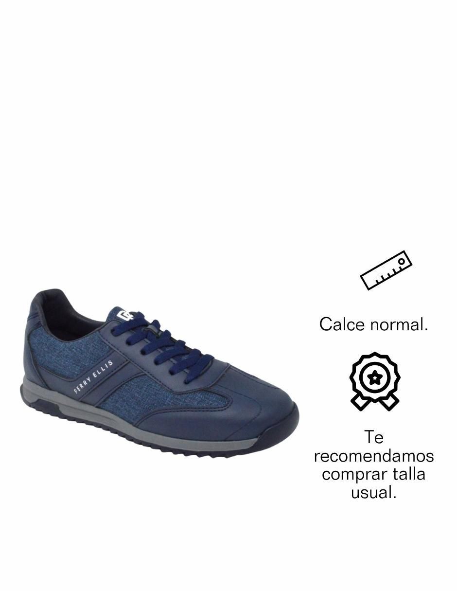 Tenis Tenis Casual Azul Marino para hombre 4