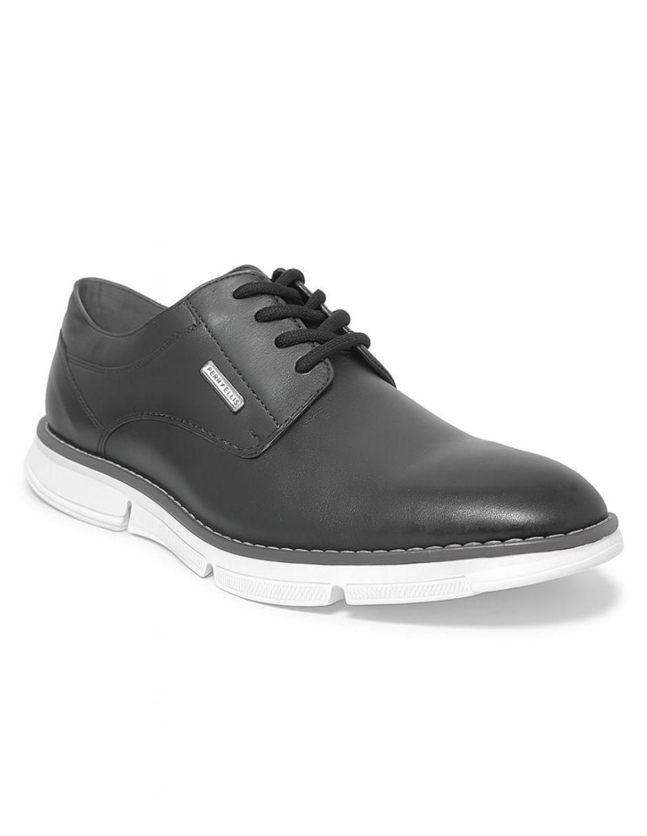 Tenis de piel Zapato Oxford Derby Negro para hombre