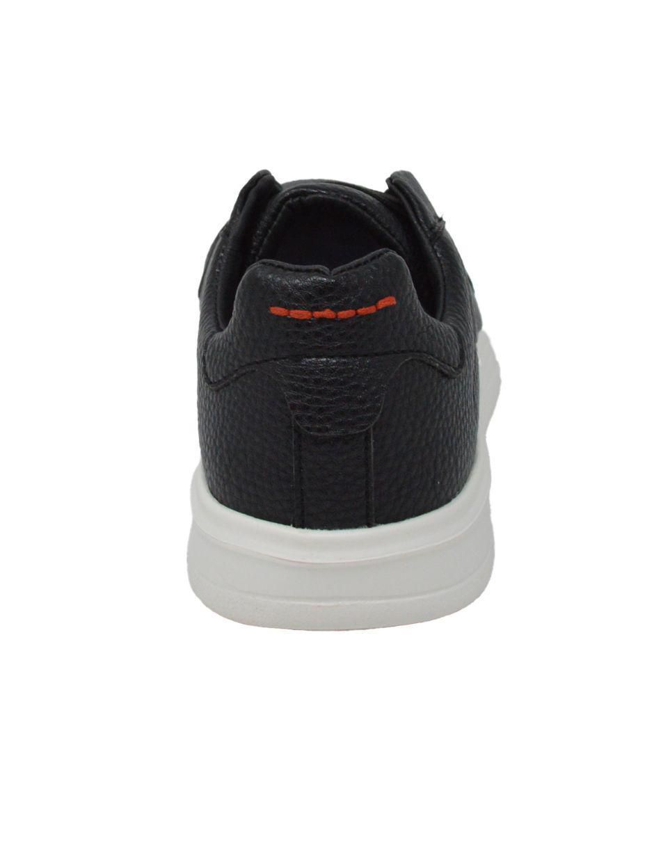 Tenis de piel Tenis Casual Slip-On Negro para hombre 3