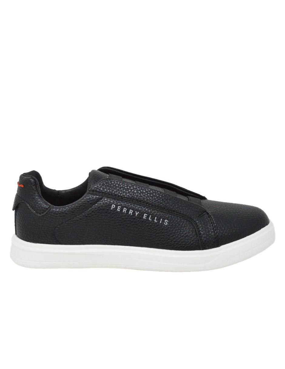 Tenis de piel Tenis Casual Slip-On Negro para hombre 7