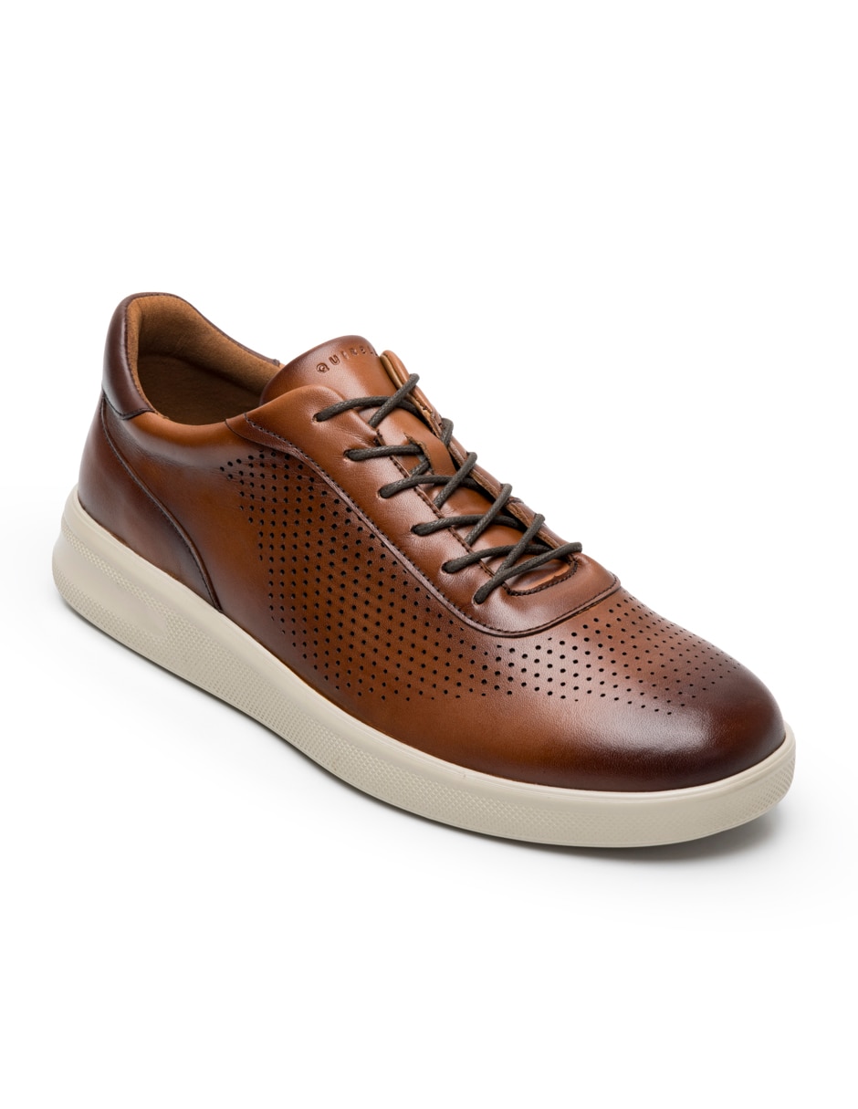 Tenis de piel para hombre