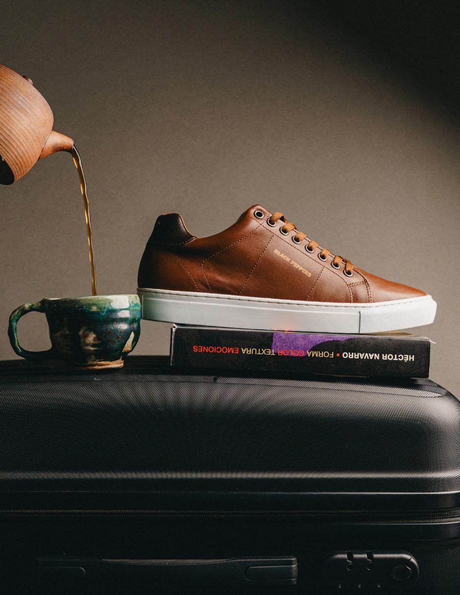 Tenis de piel para hombre 12
