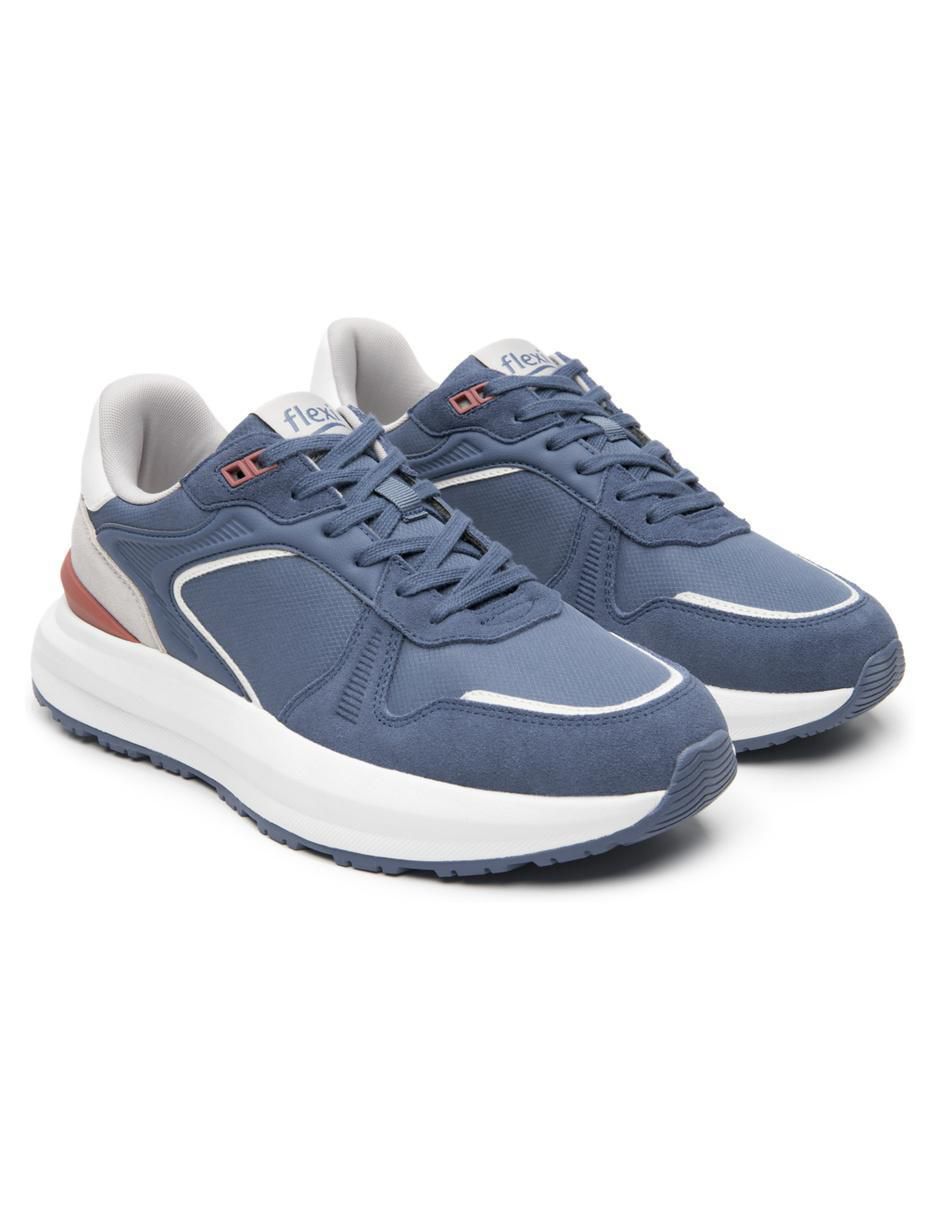 "tenis" "de piel"(si aplica) flexi no aplica "para hombre"